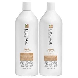 BIOLAGE MATRIX BOND THERAPY SHAMPOO/CONDITIONER LITER SET OVER-PROCESSED HAIR